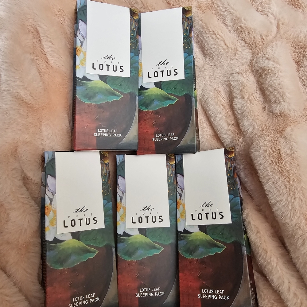 LOT OF 5 NEW $55 THE PURE LOTUS - Lotus Leaf Extract Sleeping Pack Mask